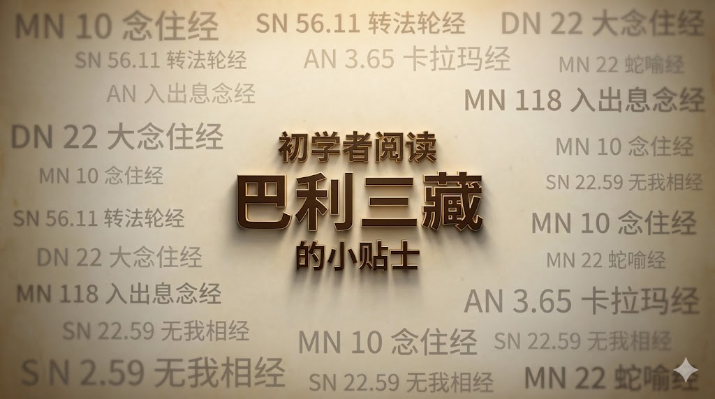 巴利三藏浩如烟海？新手必看的3部核心经典与阅读心法