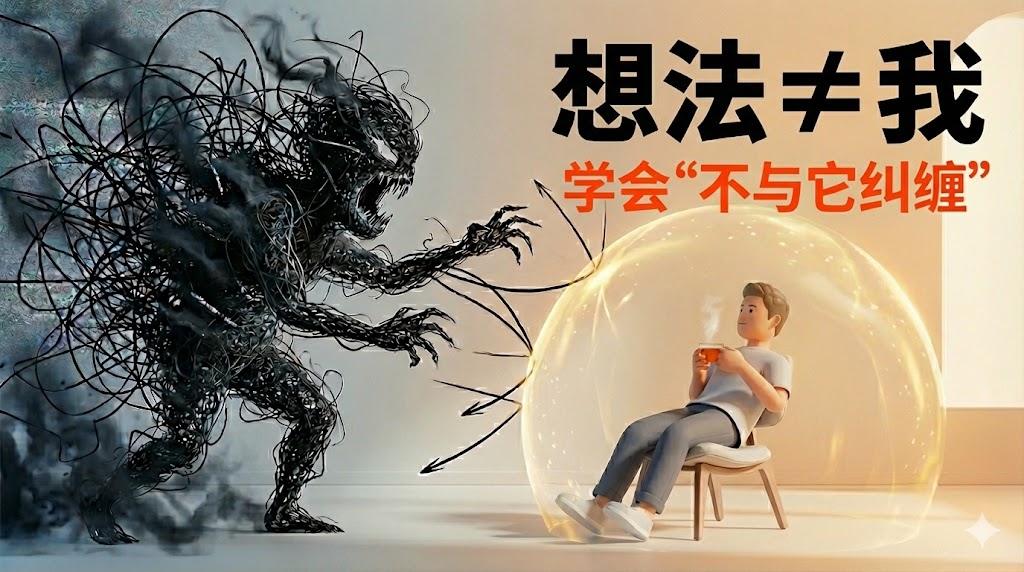 别再和念头“纠缠”了！停止精神内耗的终极方法：元认知疗法(MCT)