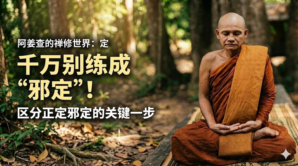 阿姜查的禅修世界（定）：千万别练成“邪定”！区分正定邪定的关键一步