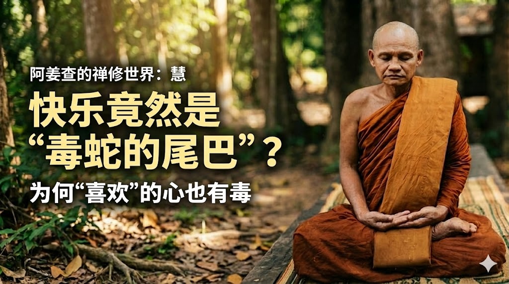 阿姜查的禅修世界（慧）：快乐竟然是“毒蛇的尾巴”？为何“喜欢”的心也有毒