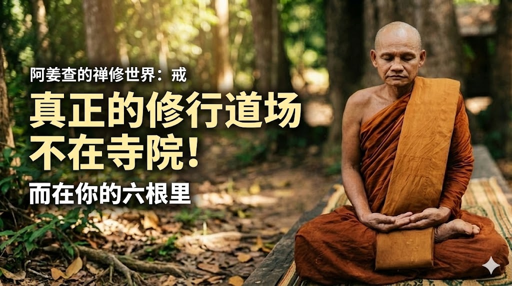 阿姜查的禅修世界（戒）：真正的修行道场不在寺院！而在你的六根里