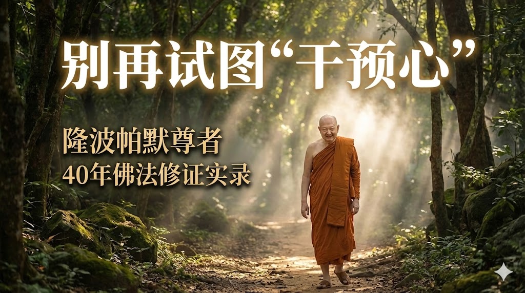 别再试图“干预心”：隆波帕默尊者40年的佛法修证实录