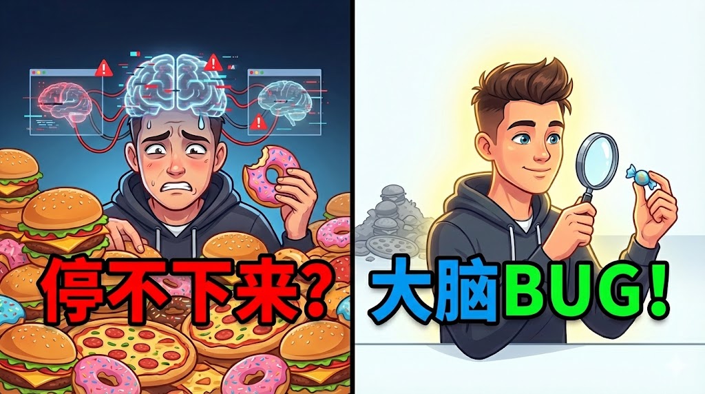 停止自责！暴饮暴食不是你的错，而是大脑的“生存BUG”（只需两步重塑大脑）
